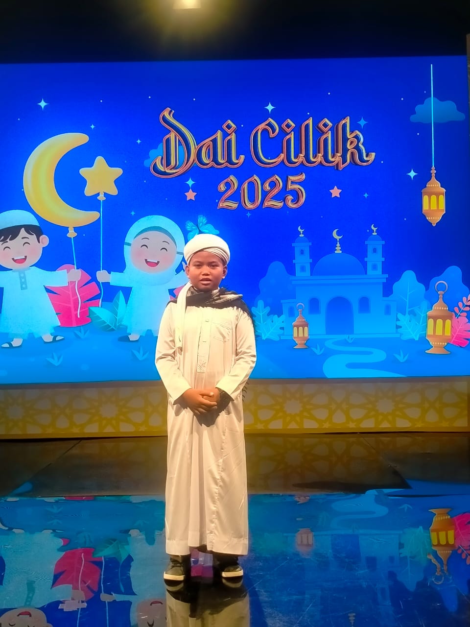 M Rafa siswa MIN 2 Batanghari ikuti Lomba Da'i cilik yang diadakan TVRi Jambi