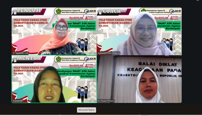 Penguatan Mentor Kepada Peserta Latsar CPNS Saat Ujian Aktualisasi di BDK Padang