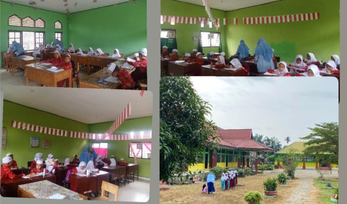 Hari Pertama Siswa Pesantren Ash-Shiidiqi Mulai Mengajar di MIN 2 Batang Hari