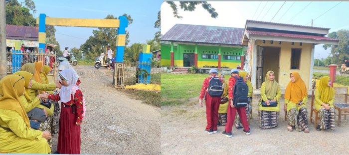 Penyambutan Peserta Didik di Gerbang Madrasah dengan Menerapkan Senyum, Salam, Sapa, sopan, dan Santun (5S)